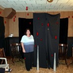This picture includes arrows added pointing to the many orbs. Also, the brightness, contrast, and color has been adjusted in this picture.